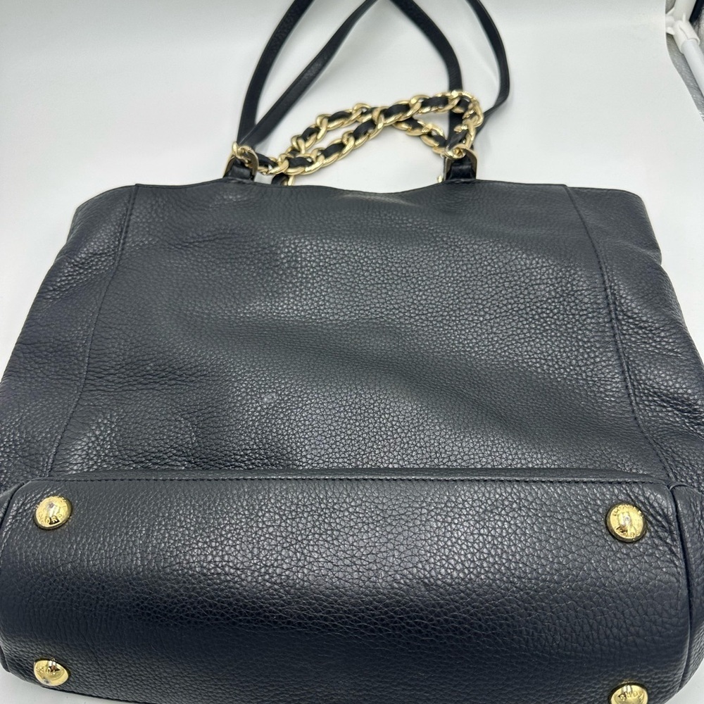 Michael Kors Black Tote with Gold Chain - Picture 4 of 9